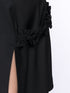 gathered detail asymmetric skirt